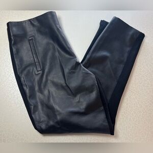 CHICO’S | Faux Leather Front Ponte Back Pants. Size: L/12, Chicos-2